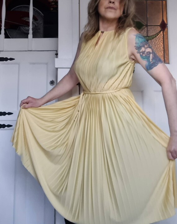 Yellow Gold Dress Loose Self Tie Belt 
