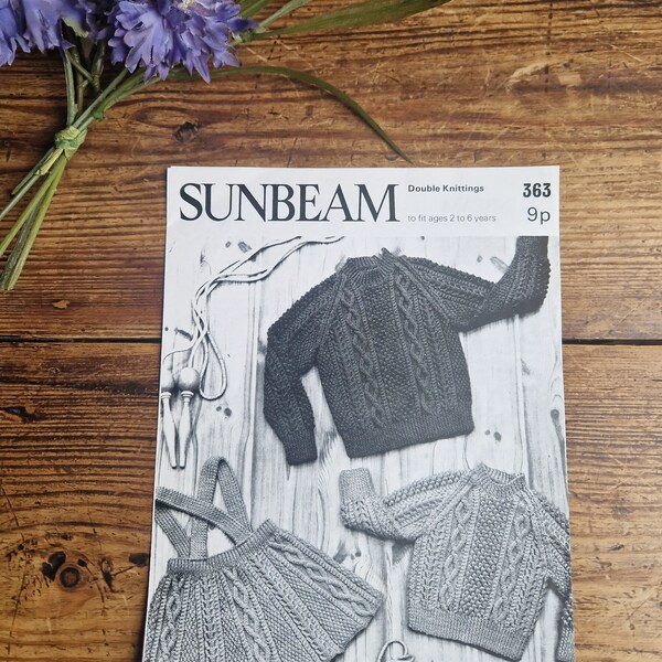 Childrens Aran Knitting Patterns Etsy UK