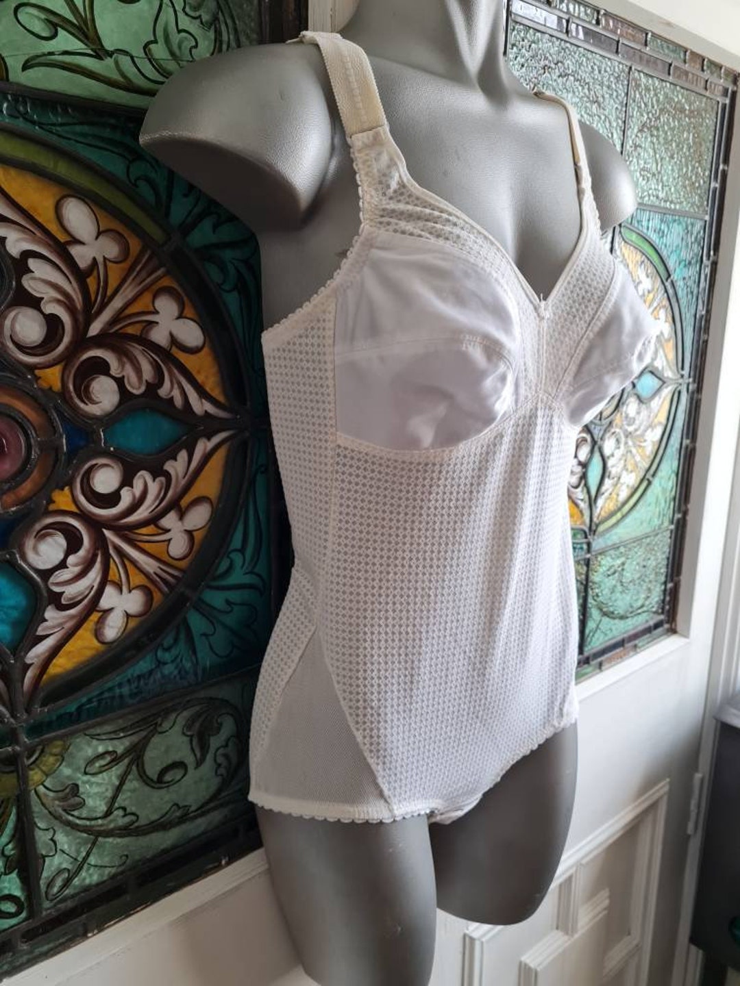 1950s Penney's Embossed Floral White Corset Girdle Size Large -  Canada