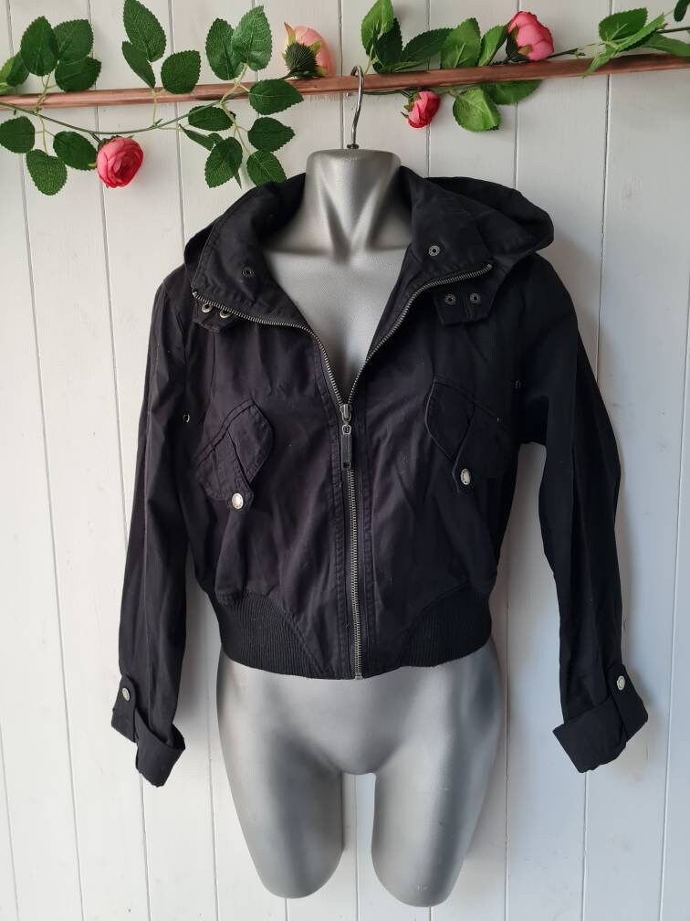 Vintage Cargo Jacket, Black Cargo, Cropped Jacket, Summer Jacket, by New Look, Vintage Cargo, 90s Jacket, Y2k Jacket, Retro