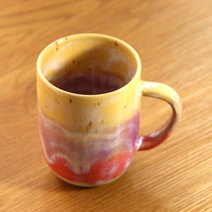 Colorful Handmade Pottery Mug, Vibrant Coffee Cup