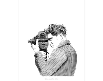 Famous Photographers - Robert Capa - Premium Poster on matte paper