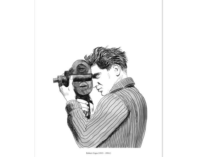 Famous Photographers - Robert Capa - Premium Poster on matte paper