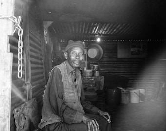 Man in a township in Cape Town, 2018