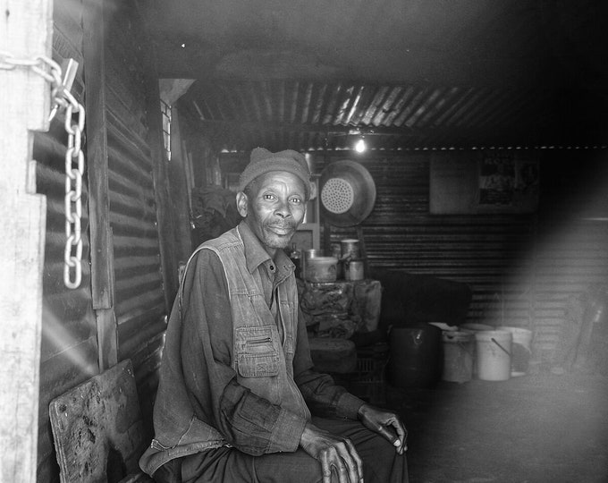 Man in a township in Cape Town, 2018
