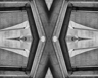 Ss. Cyril and Methodius University in Skopje, designed by Marko Mušič - Fine Art Print