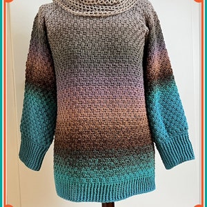 Crochet pattern for Pascal shawl sweater (German instructions)