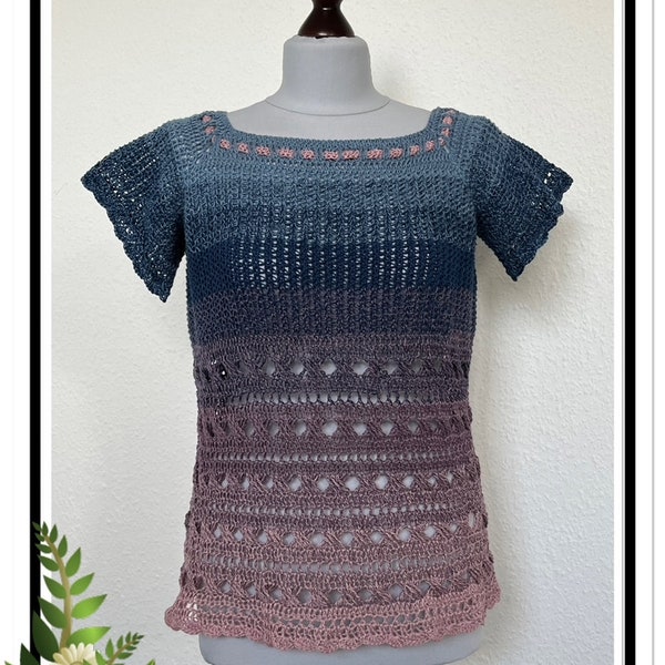 Crochet pattern summer shirt Liana
