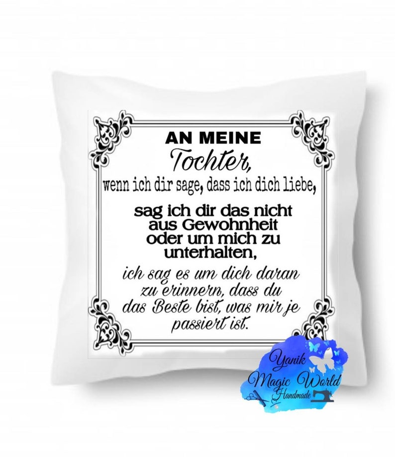 Kissen mit Spruch für meine Tochter beste Tochter kleines Etsy.de