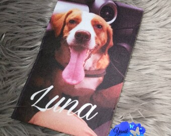 Dog passport cover with photo and name, dog, cover, personalized, animal passport, small gift, passport,