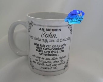 Bedruckte Tassen Spühlmaschine geeignet Liebe für den Sohn oder Tochter, bester Sohn, beste Tochter, kleine Geschenk, Personalisierte Tasse