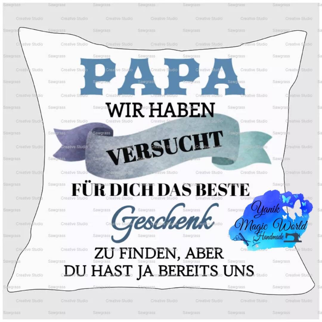 Kissen mit Spruch für Stiefpapa oder Papa Bonuspapa, bestes Geschenk