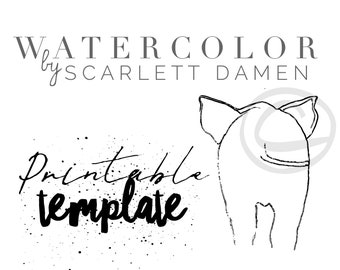 piglet template etsy