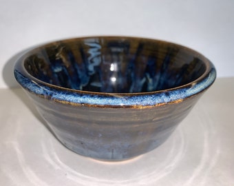 Ceramics - Medium Black Drippy Bowl