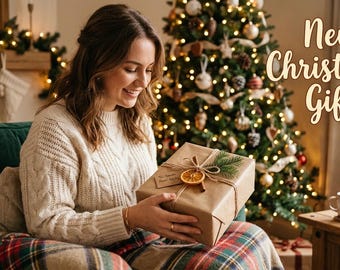 Christmas Pamper Gift Box, Clementine Cinnamon Soy Candle, Natural Cinnamon Clove Soap Set, Festive Winter Stocking Filler UK