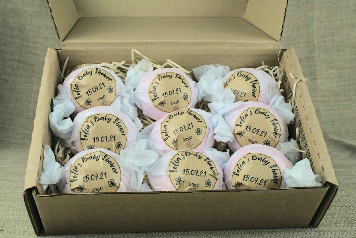 Personalized Bath Bombs for Baby Shower Favors Set of 9 Etsy UK