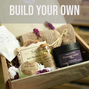 Build Your Own Spa Gift Box | Personalised Custom Pamper Hamper for Her | Relaxation Birthday Set, Thank You, Self Care