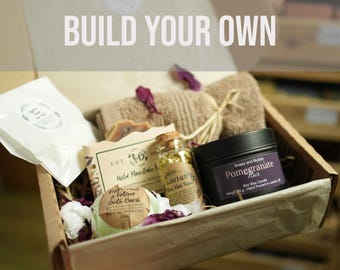 Build Your Own Spa Gift Box | Personalised Custom Pamper Hamper for Her | Relaxation Birthday Set, Thank You, Self Care