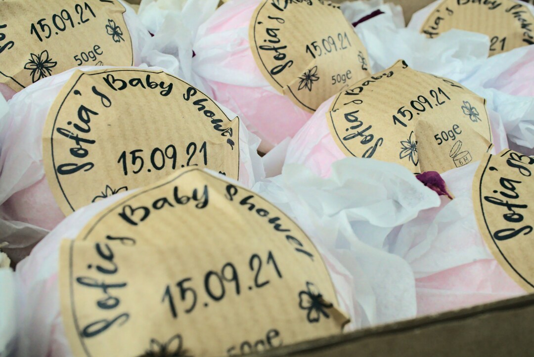 Personalized Bath Bombs for Baby Shower Favors, Set of 9 Etsy UK