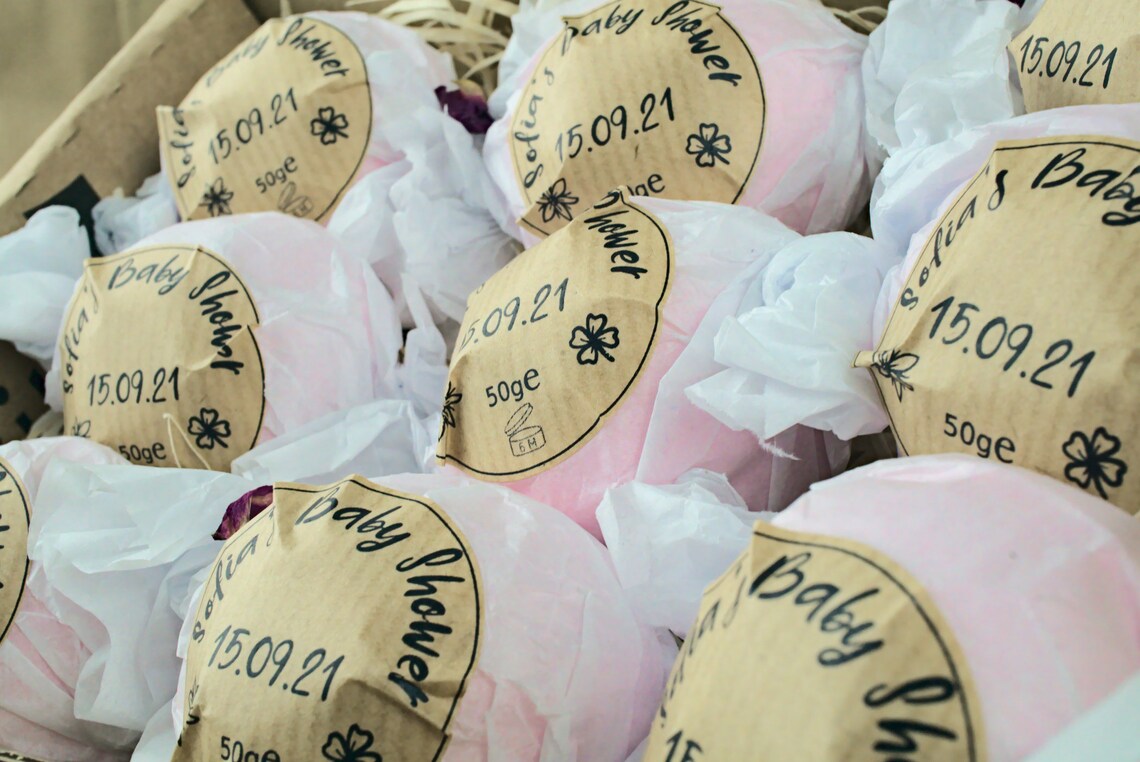 Personalized Bath Bombs for Baby Shower Favors Set of 9 Etsy UK