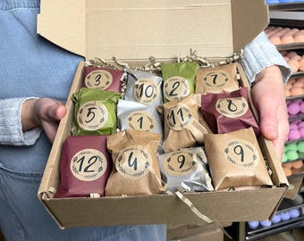 Advent Calendar Gift Bath Bombs Set 12 Days of Christmas