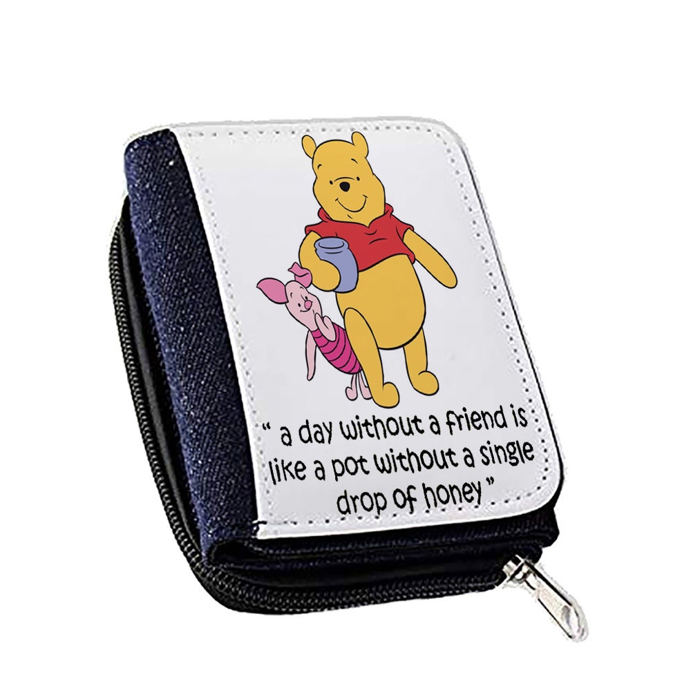 Square 90mm x 90mm Clear Acrylic Drinks Coaster. Winnie the Pooh and Friends 