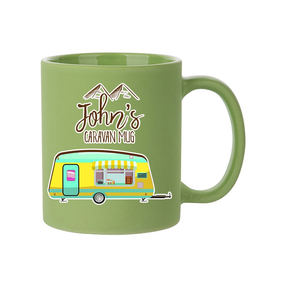 Personalised With Any Name Caravan Novelty Mug Full Coloured Etsy UK