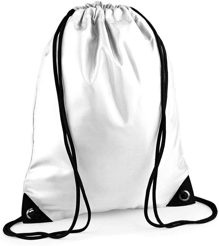 Drawstring Silver Bag, Sports Bag, Soccer Bag, Gym Bag, Backpack