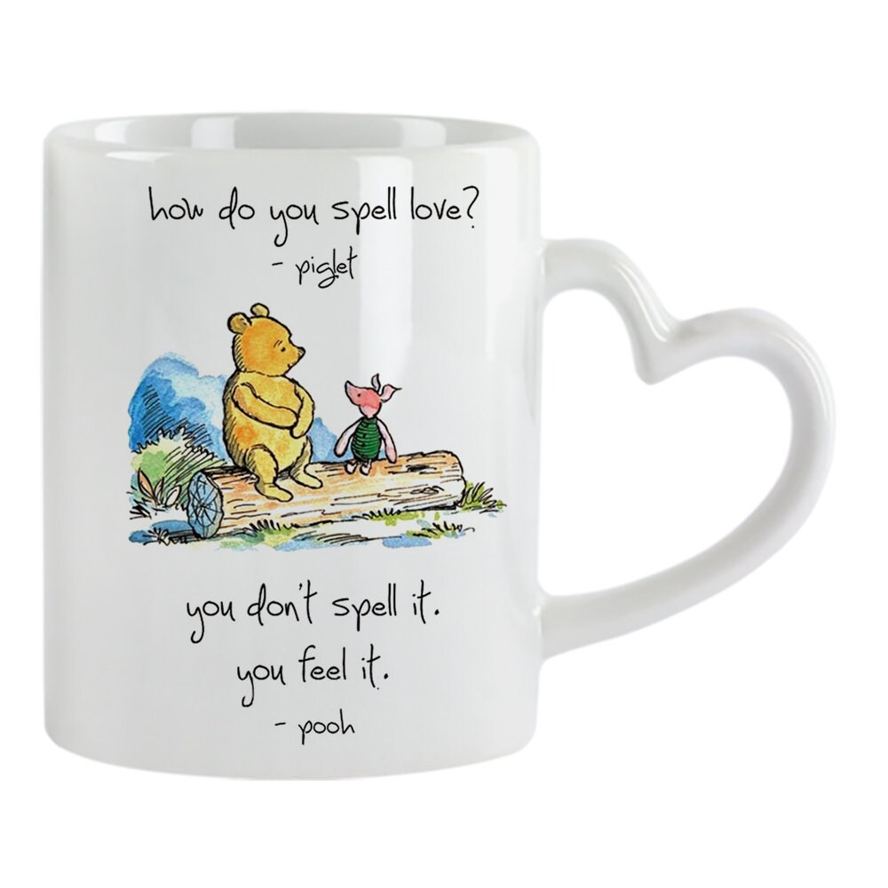How Do You Spell Love Pooh Cartoon Themed 11/15/14 Oz Coffee - Etsy UK