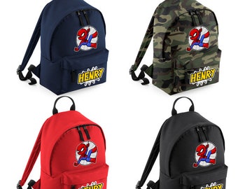 Spider Superhero Bag, Personalised Backpack, Kids, Christmas Fashion for Nursery, Book bags, Rucksack Shoulder Bag 9 ltr Capacity