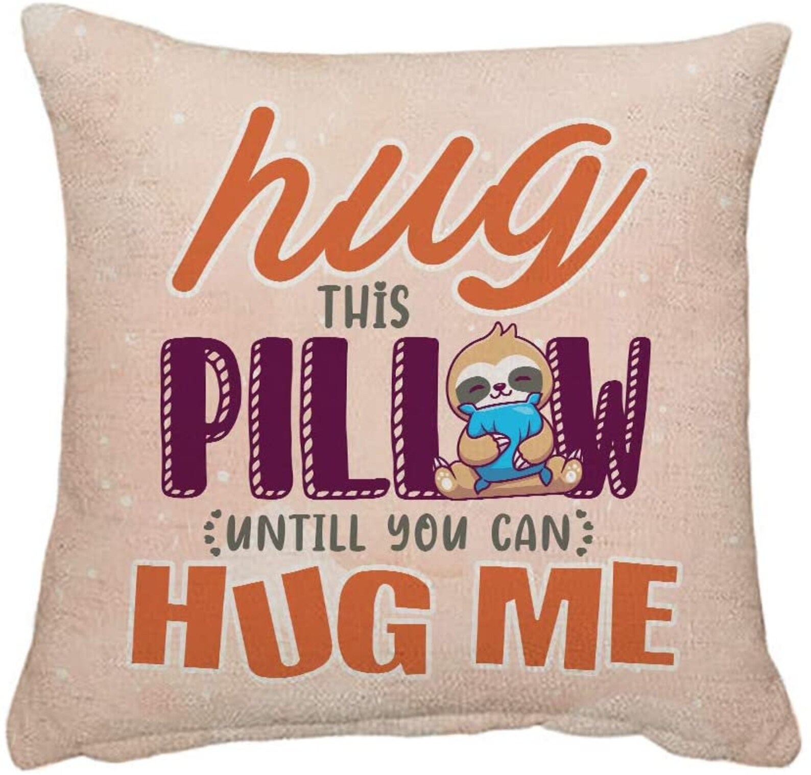 Hug This Pillow Until You Can Hug Me Valentines Day Long Etsy