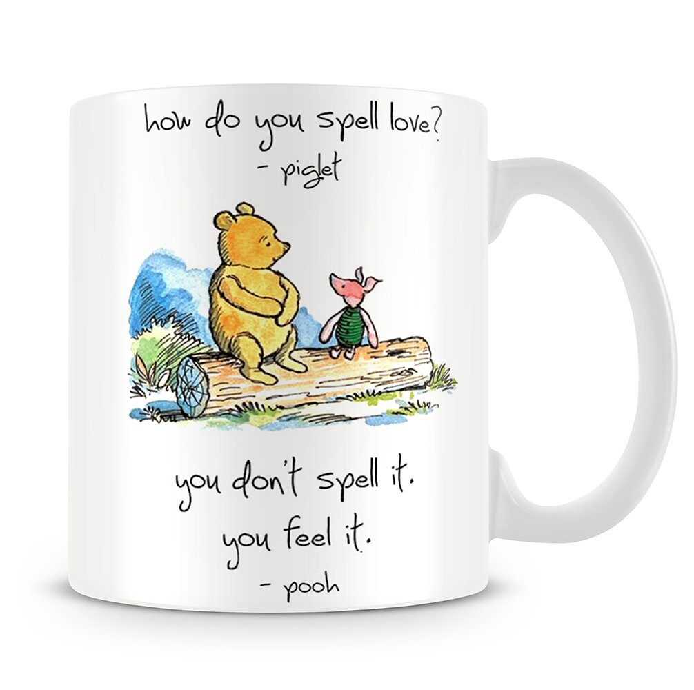 How Do You Spell Love Pooh Cartoon Themed 11/15/14 Oz Coffee | Etsy UK