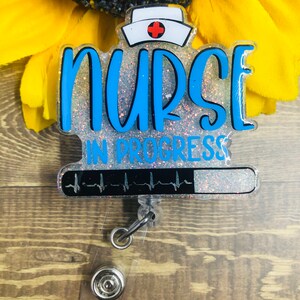 Nurse in training badge reel-clinical badge reel- nursing student badge- medical badge reel