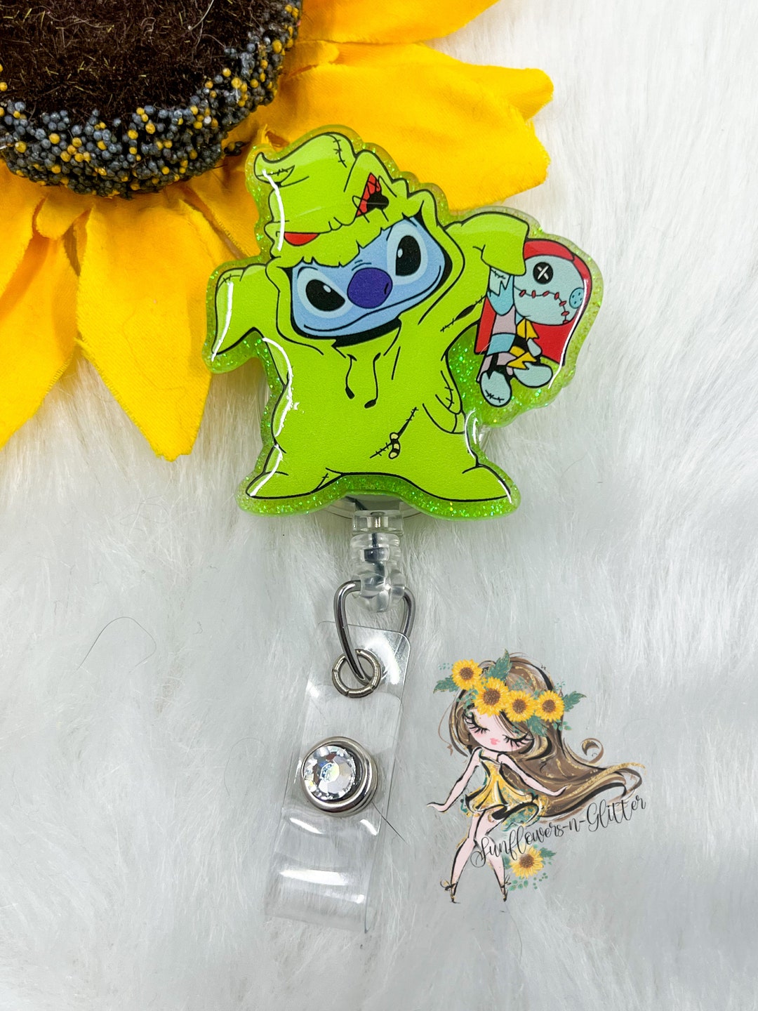 Stitch in Oogie Boogie Costume Badge Reelhalloween Badge Reelcute