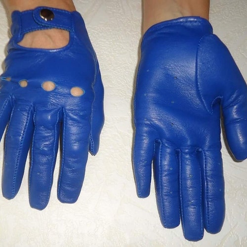 Women's Black Driving Genuine Leather Gloves Designer Etsy