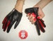 Women's Black & Red Genuine Leather Gloves with Zippers Designer Model Gloves Fashion Accessory Driving Leather Gloves 