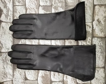 Gants longs en cuir pour hommes Gants de designer fabriqués avec du cuir véritable italien de haute qualité