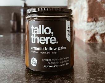 4oz whipped tallow balm | botanical body butte r | grassfed beef tallow | for all skin types | moisturizer whip salve cream skincare lotio