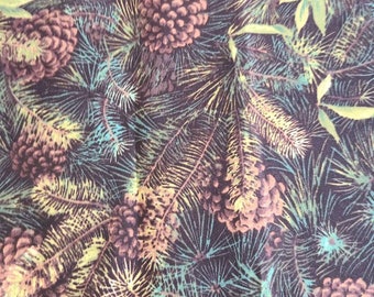1252 Snowy Pine Branches; Fabric By the Yard; Fat Quarters to Full Yards