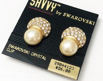 Vintage Savvy by Swarovski Mushroom Earrings NOS