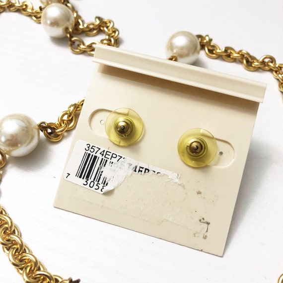Carolee Vintage Pearl Earring & Necklace Set - image 8