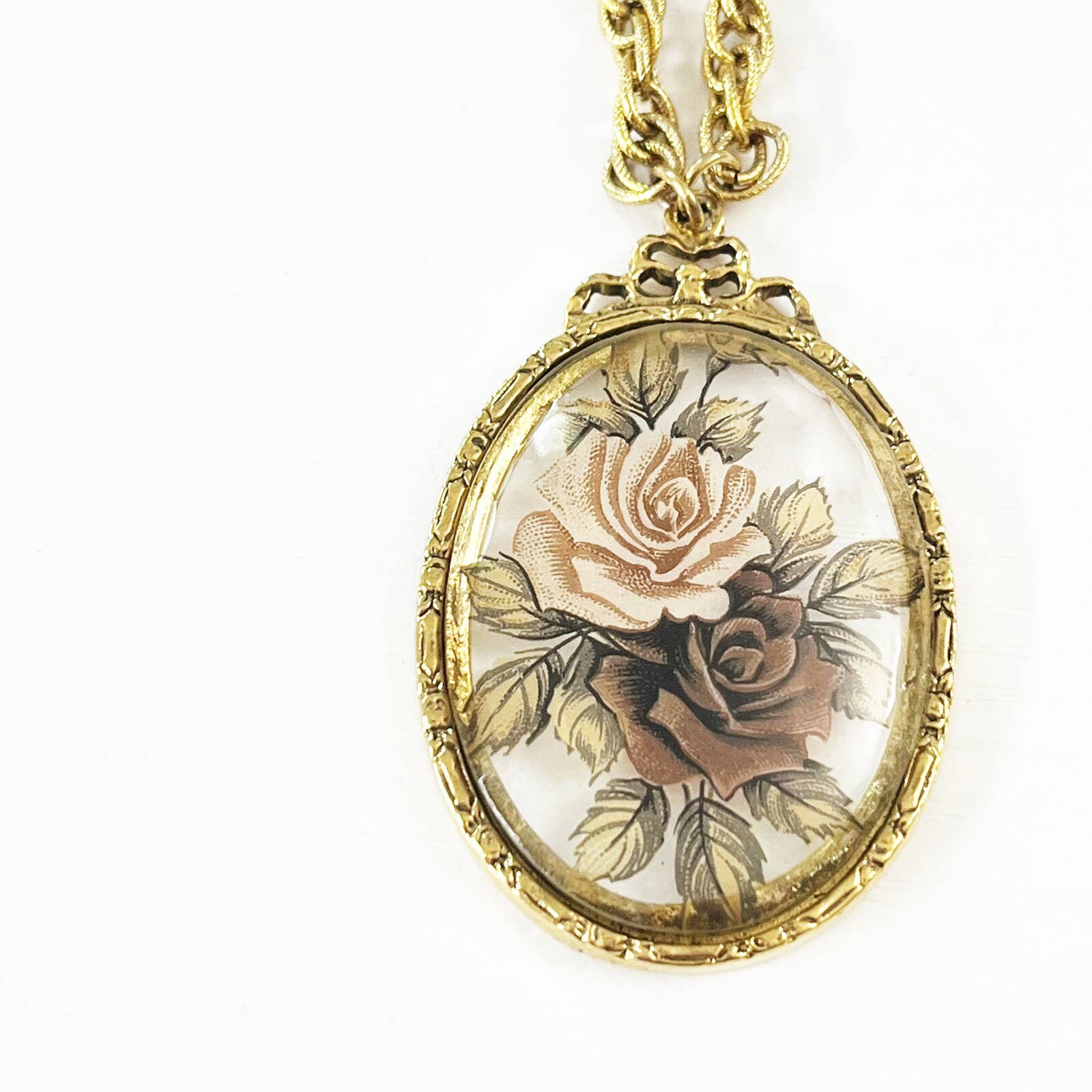 Vintage rose pendant clearance