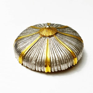 Vintage Park Lane Mixed Metals Round Brooch