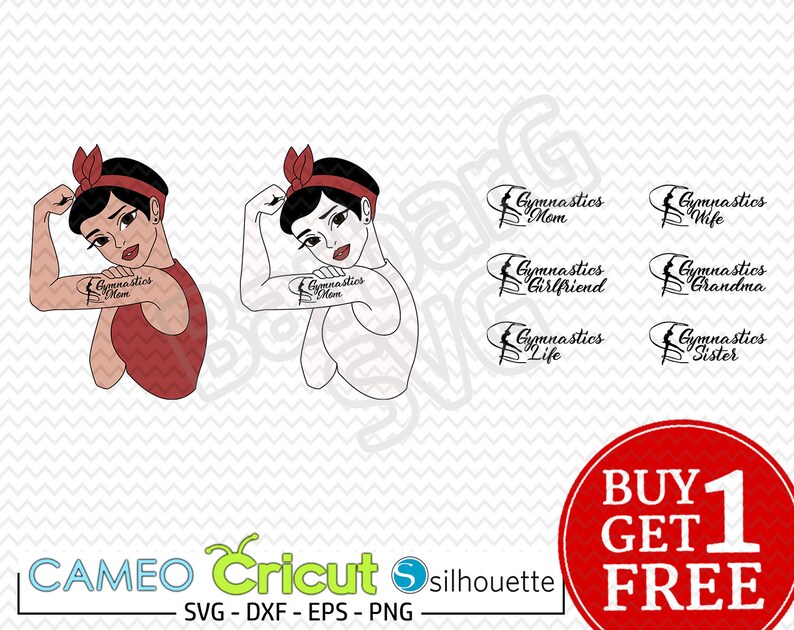 Rosie The Riveter Svg Gymnastics Mom Girl Power Svg Red Etsy