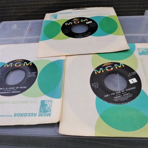 3 Vintage Herman Hermits 45 Records Great Condition
