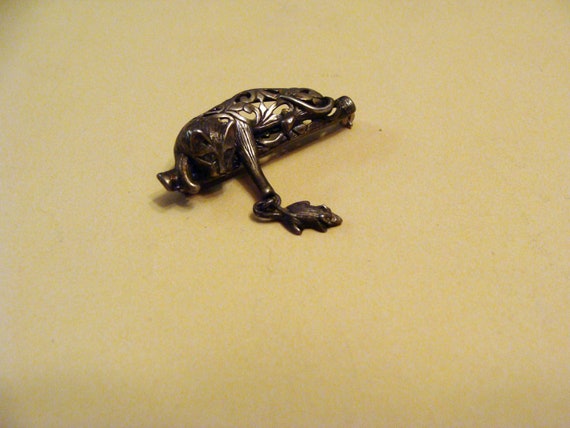 Vintage Sterling Jezlaine Articulated Cat & Mouse… - image 8