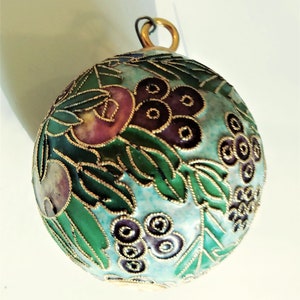 Beautiful Light Blue/Gold/Pink Vintage Cloisonne Ornament