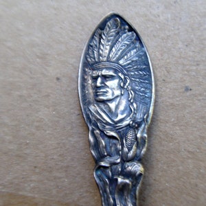 Indian Chief Sterling Spoon Lake Minnewaska NY Vintage