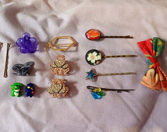 Retro and Vintage Hair Clips and Pins! 90s and 2000s Accessories, Kimono Accessories!