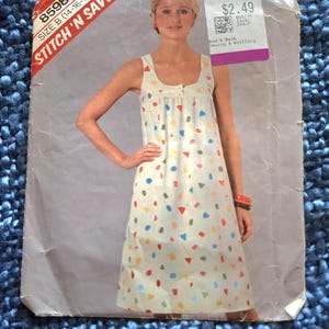 McCall&#39;s Sewing Pattern Stitch n&#39; Save 8598 - Size 8, 10, 12, 14, 16, 18, Bust 38&quot;, 40&quot;, 42&quot;, Misses Sleeveless Dress, 1993, 90s Fashion